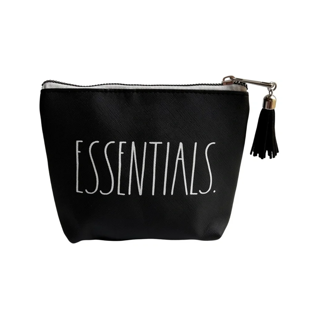 Rae Dunn ESSENTIALS. Small Black Cosmetic Bag NWOT